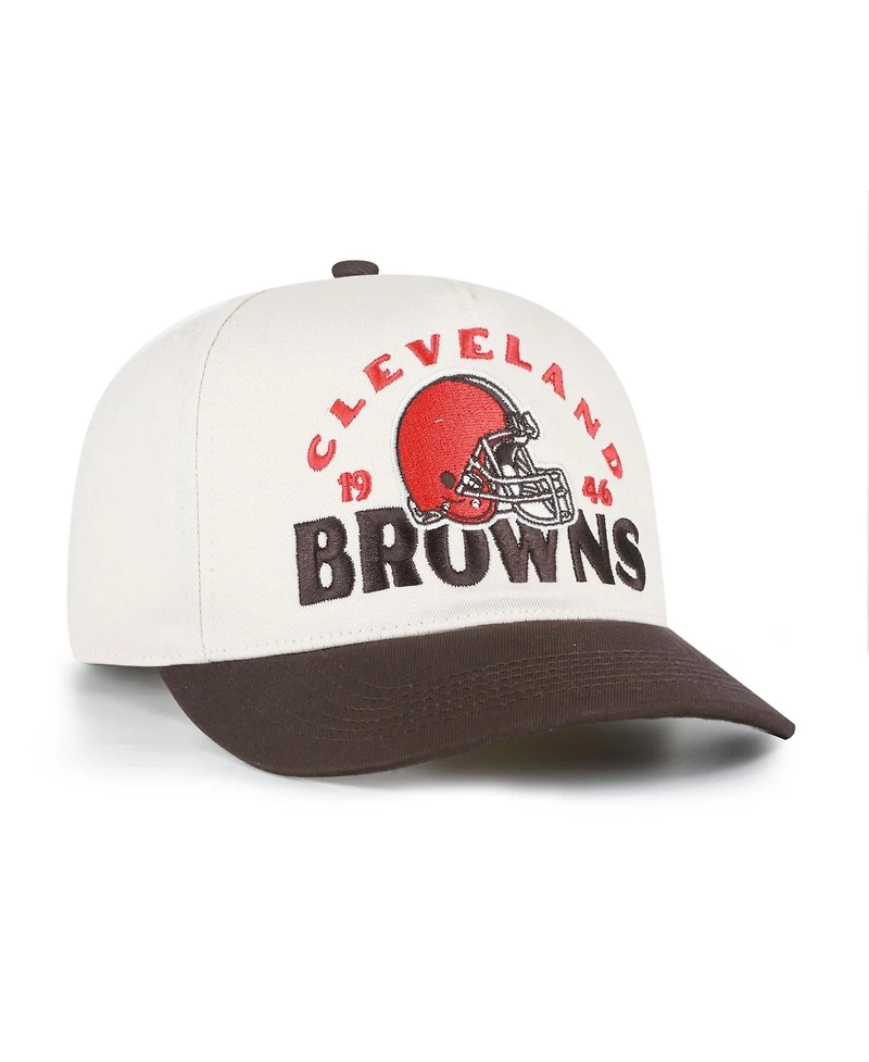 47 Brand Men's Natural Cleveland Browns Arcitext Hitch Adjustable Hat