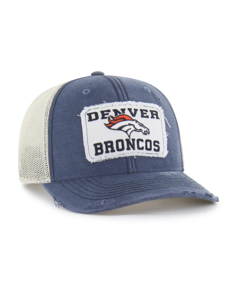 '47 Brand Men's Navy Denver Broncos Egremont Well-Worn Adjustable Trucker Hat