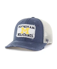 '47 Brand Men's and Women's Navy Michigan Wolverines Egremont Well-Worn Adjustable Trucker Hat
