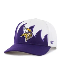 47 Brand Men's White Minnesota Vikings Jagged Hitch Adjustable Hat