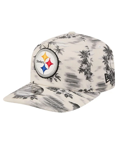 New Era Men's White Pittsburgh Steelers Tropics 19TWENTY Adjustable Hat