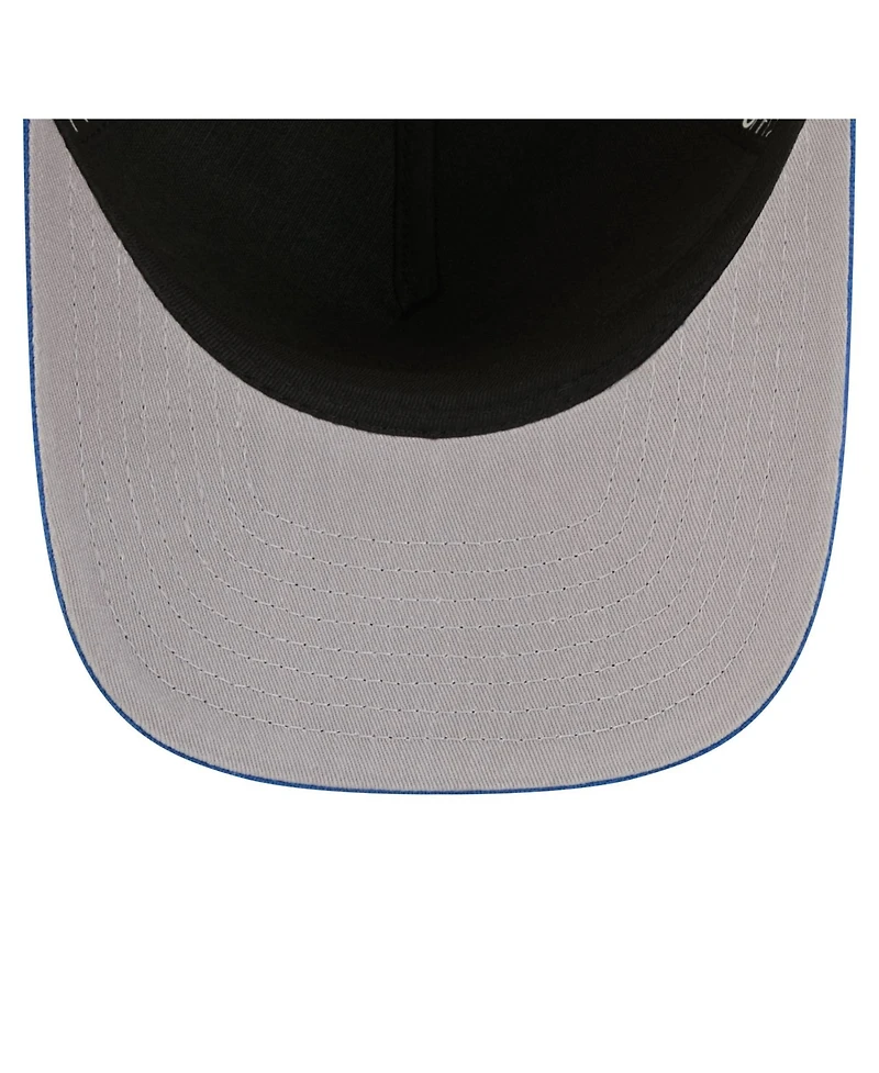 New Era Men's Royal/Natural New York Mets Grained 9FIFTY A-Frame Trucker Adjustable Hat