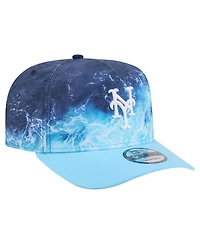 New Era Men's Light Blue New York Mets Deep Water Pre-Curved 9FIFTY A-Frame Snapback Hat