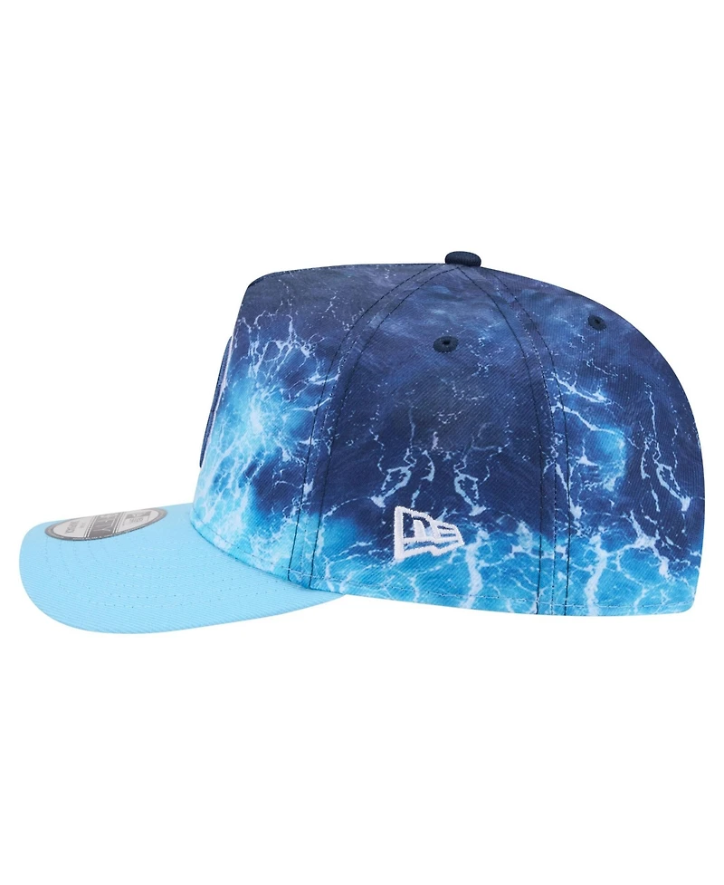 New Era Men's Light Blue Boston Red Sox Deep Water Pre-Curved 9FIFTY A-Frame Snapback Hat