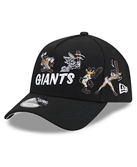 New Era Big Boys and Girls Black San Francisco Giants Looney Tunes A-Frame 9FORTY Adjustable Hat