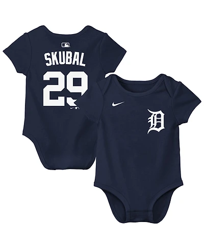 Nike Baby Boys and Girls Tarik Skubal Navy Detroit Tigers Name Number Bodysuit