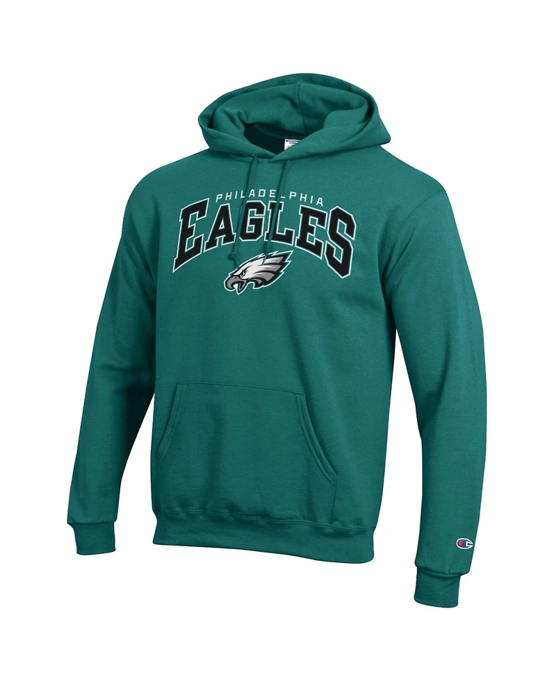 Champion Men's Midnight Green Philadelphia Eagles Power blend Arch over Logo Hoodie