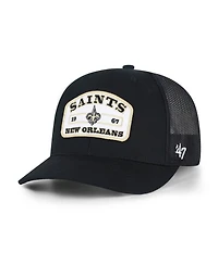 47 Brand Men's Black New Orleans Saints Roadway Adjustable Trucker Hat