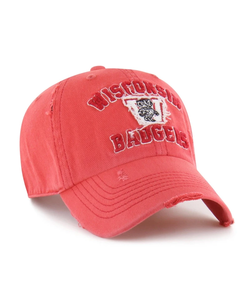 '47 Brand Men's and Women's Red Wisconsin Badgers Well-Worn Seymore Clean Up Adjustable Hat