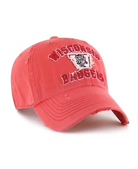 '47 Brand Men's and Women's Red Wisconsin Badgers Well-Worn Seymore Clean Up Adjustable Hat