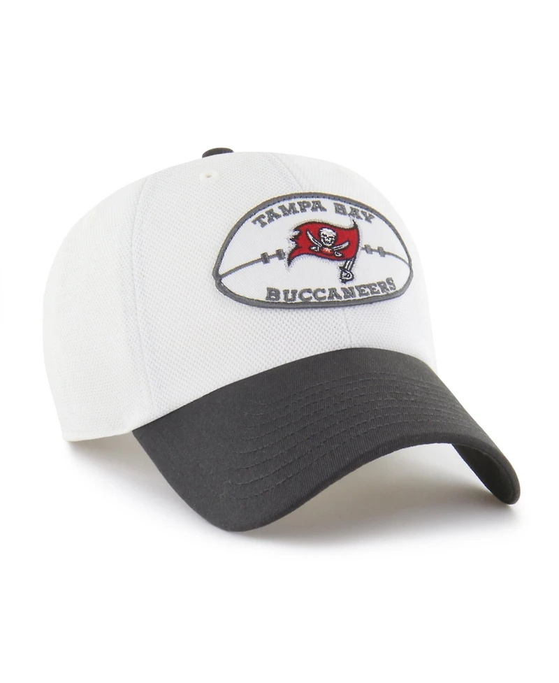 47 Brand Men's Cream/Pewter Tampa Bay Buccaneers Pique Patch Clean Up Adjustable Hat