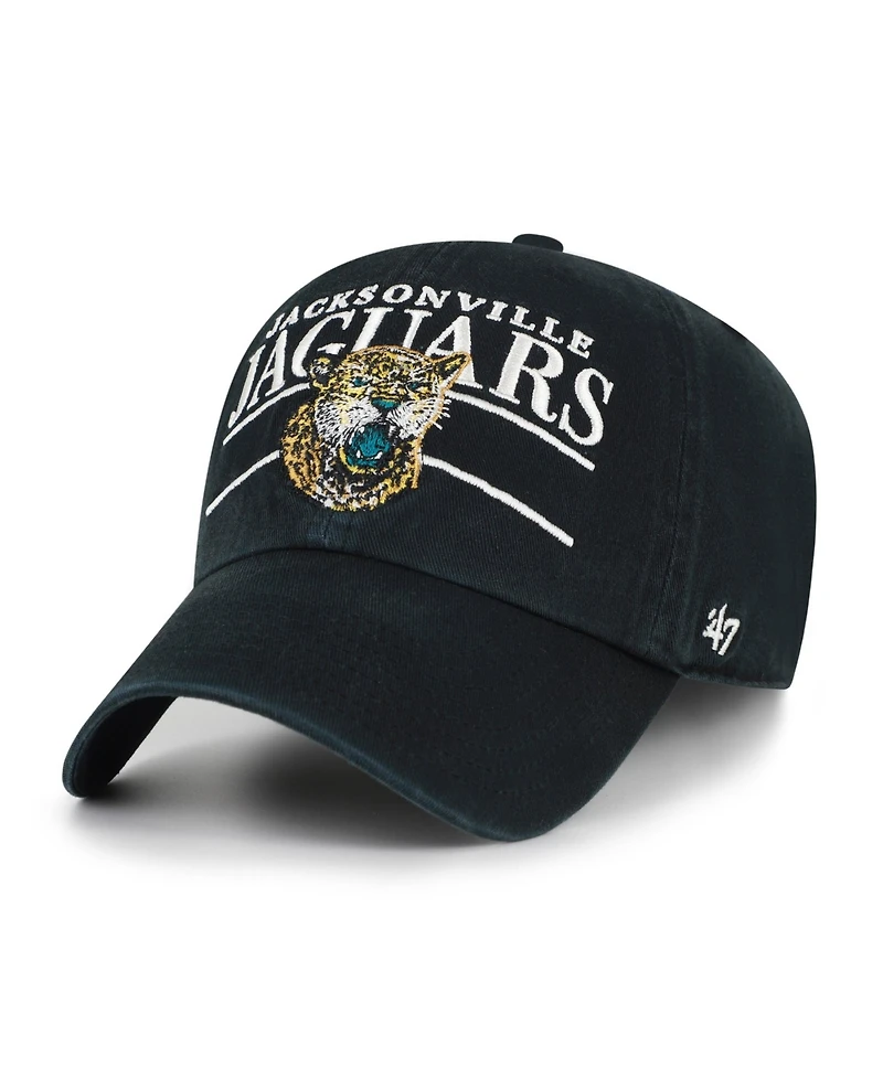 '47 Brand Men's Black Jacksonville Jaguars Throwback Graphic Clean Up Adjustable Hat