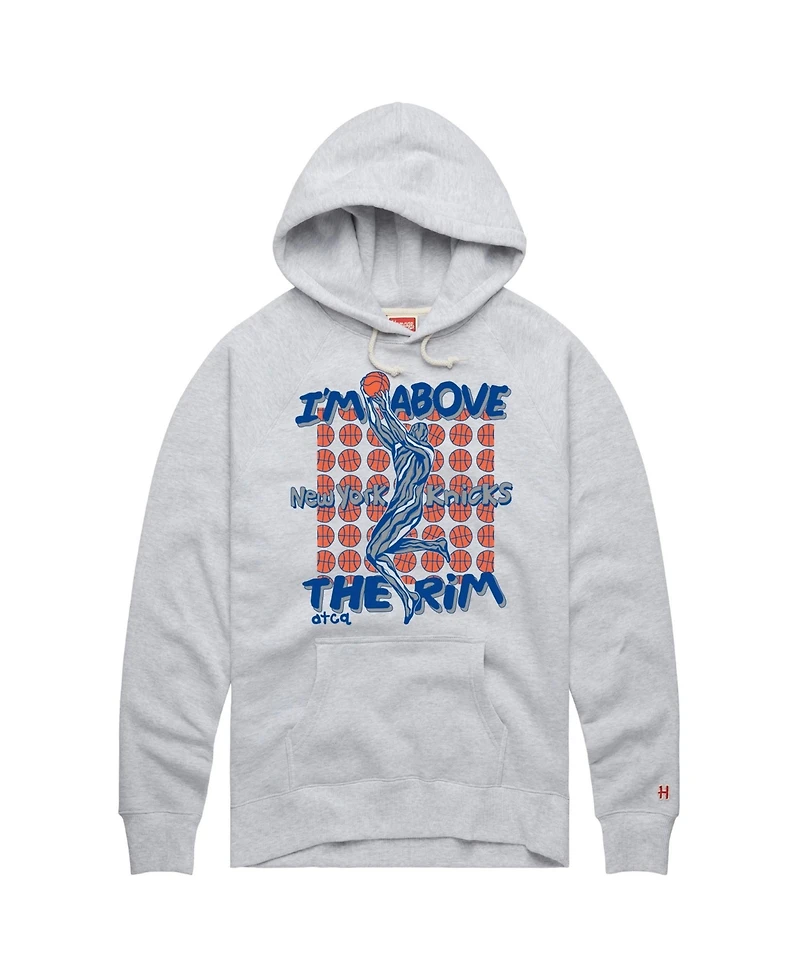 Homage Men's and Women's Ash New York Knicks x A Tribe Called Quest I'm Above The Rim Tri-Blend Hoodie