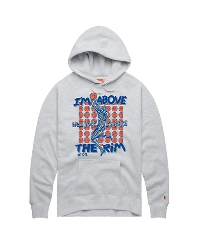 Homage Men's and Women's Ash New York Knicks x A Tribe Called Quest I'm Above The Rim Tri-Blend Hoodie