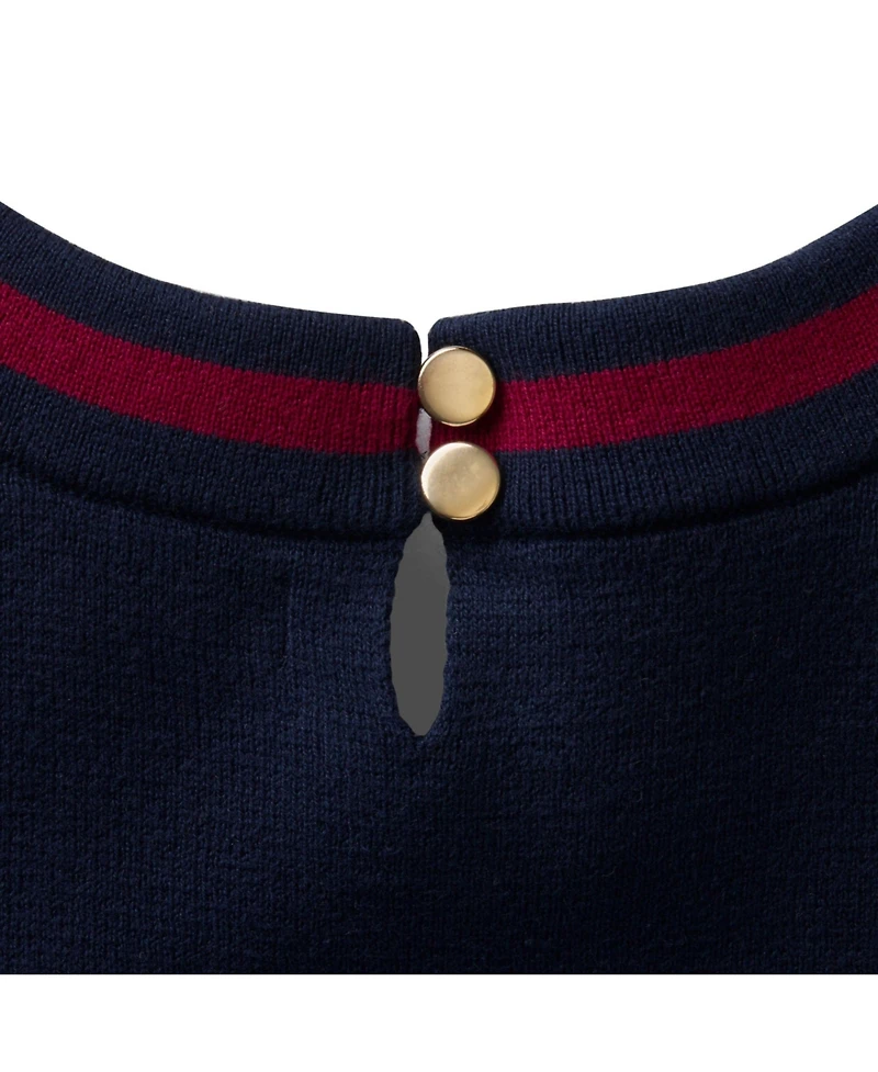Hope & Henry Girls Milano Tipped Sweater Dress
