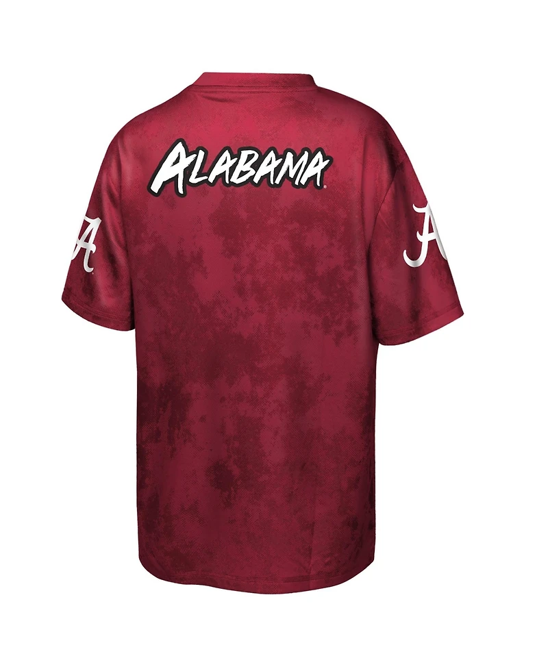 Outerstuff Big Boys and Girls Crimson Alabama Tide Off-Side Sublimated T-Shirt