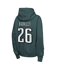 Nike Big Boys and Girls Saquon Barkley Midnight Green Philadelphia Eagles Name Number Club Fleece Hoodie