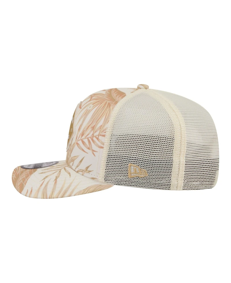 New Era Men's Tan Minnesota Vikings Tonal Palm Coolera 9SEVENTY Adjustable Trucker Hat