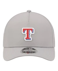 New Era Men's Gray Texas Rangers Micro Logo 9FORTY M-Crown A-Frame Adjustable Hat