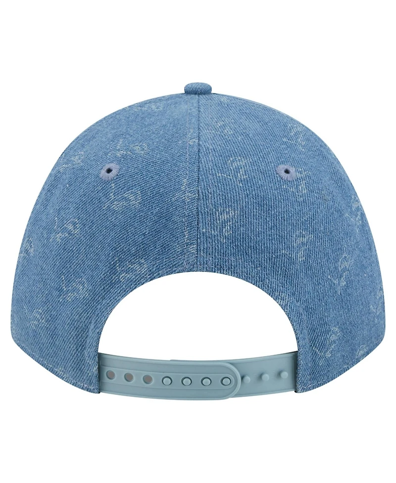 New Era Women's Denim Detroit Lions A-Frame 9FORTY Adjustable Hat