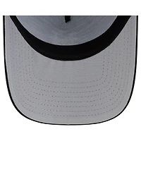 New Era Men's Black New York Mets Side Script 9FORTY A-Frame Trucker Adjustable Hat