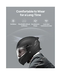 Sugift Adult Modular Motorcycle Helmet with Clear Visor Detachable Liner Dot Approved Size Large