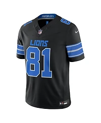 Nike Men's Calvin Johnson Black Detroit Lions Alternate Vapor F.u.s.e. Stitched Retired Limited Jersey
