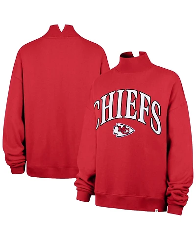 47 Brand Women's Kansas City Chiefs Vantage Oversized Mock Neck Sweatshirt
