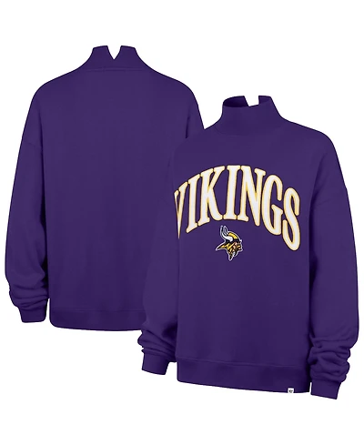 '47 Brand Women's Minnesota Vikings Vantage Oversized Mock Neck Sweatshirt