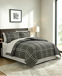 Macy's Annie Plaid Reversible Microfiber 8-piece Comforter Set