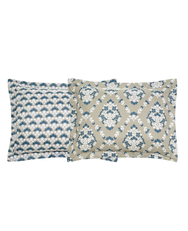 Macy's Blockprint Trellis Reversible Microfiber 8-piece Comforter Set