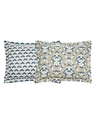 Macy's Blockprint Trellis Reversible Microfiber 8-piece Comforter Set