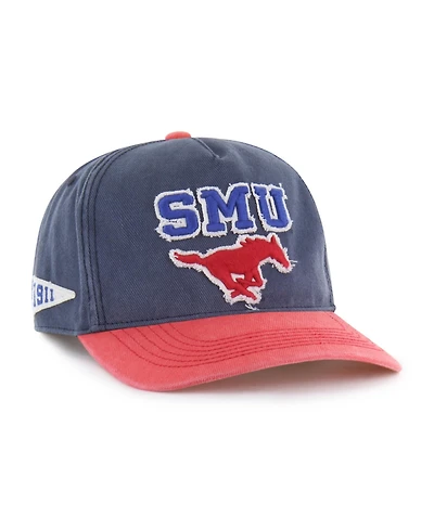 47 Brand Men's and Women's Navy/Red Smu Mustangs Well-Worn Calderwood Hitch Adjustable Hat
