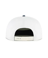47 Brand Men's White/Navy New York Yankees Script Stack Relaxed Captain Snapback Hat
