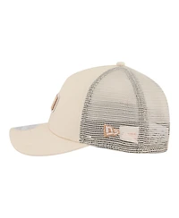 New Era Women's Cream Philadelphia Eagles Tonal Patch M-Crown A-Frame 9FORTY Trucker Adjustable Hat