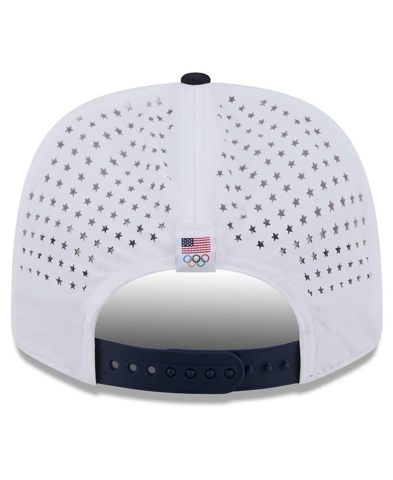 New Era Men's White/Black Team Usa Perforated Stars 9SEVENTY Adjustable Hat