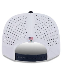 New Era Men's White/Black Team Usa Perforated Stars 9SEVENTY Adjustable Hat