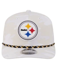 New Era Men's White Pittsburgh Steelers Camo Rope 9SEVENTY Adjustable Hat