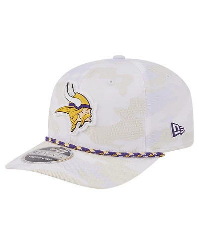 New Era Men's White Minnesota Vikings Camo Rope 9SEVENTY Adjustable Hat