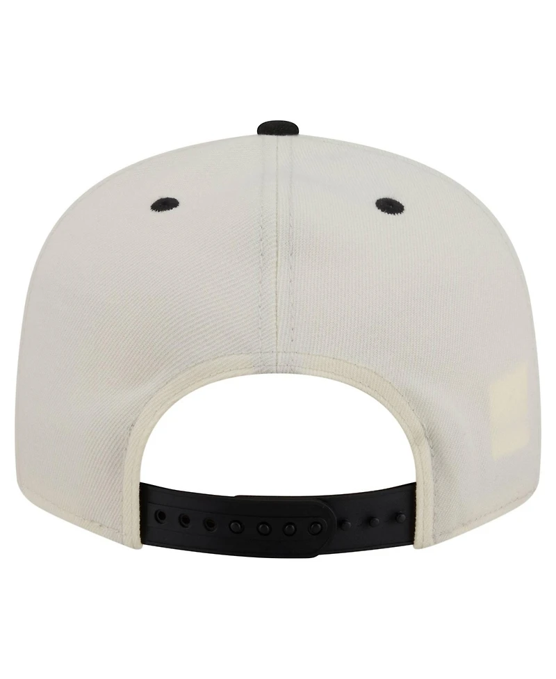 New Era Men's Cream Pittsburgh Steelers Oversized Slogan 9FIFTY Snapback Hat