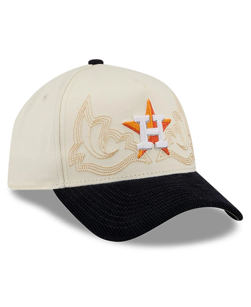 New Era Men's Stone Houston Astros Western Stitch 9FORTY A-Frame Adjustable Hat