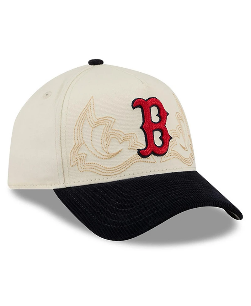 New Era Men's Stone Boston Red Sox Western Stitch 9FORTY A-Frame Adjustable Hat