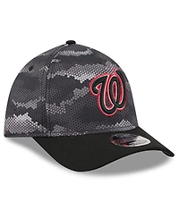 New Era Men's Black Washington Nationals Camo 39THIRTY A-Frame Flex Hat