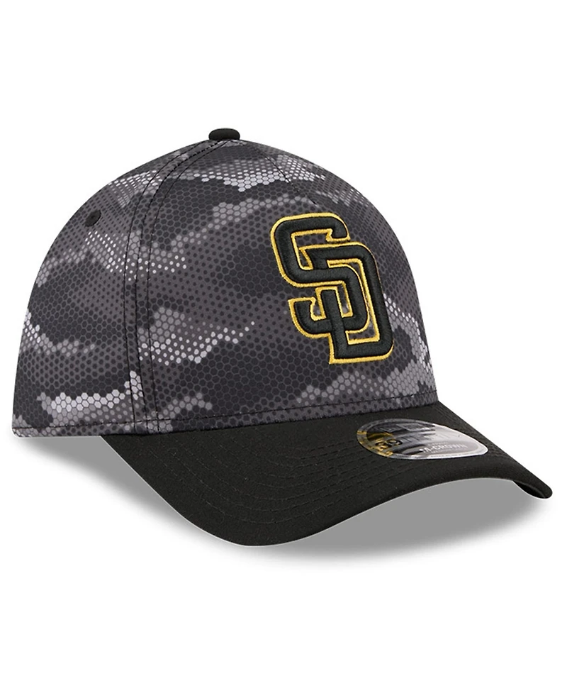 New Era Men's Black San Diego Padres Camo 39THIRTY A-Frame Flex Hat