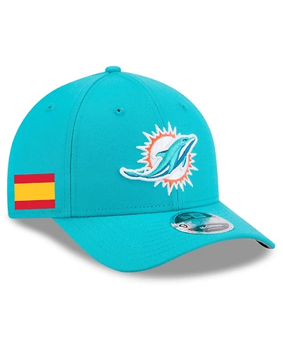 New Era Men's Aqua Miami Dolphins Spain Side Patch 9FORTY M-Crown Adjustable Hat