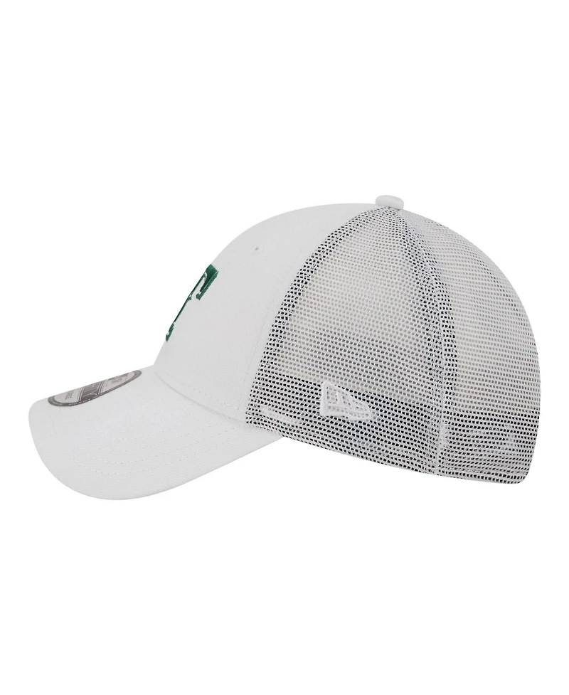 New Era Men's White Texas Rangers Flag 9FORTY Trucker Adjustable Hat