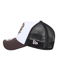 New Era Big Boys and Girls White/Brown San Diego Padres Food A-Frame 9FORTY Trucker Adjustable Hat