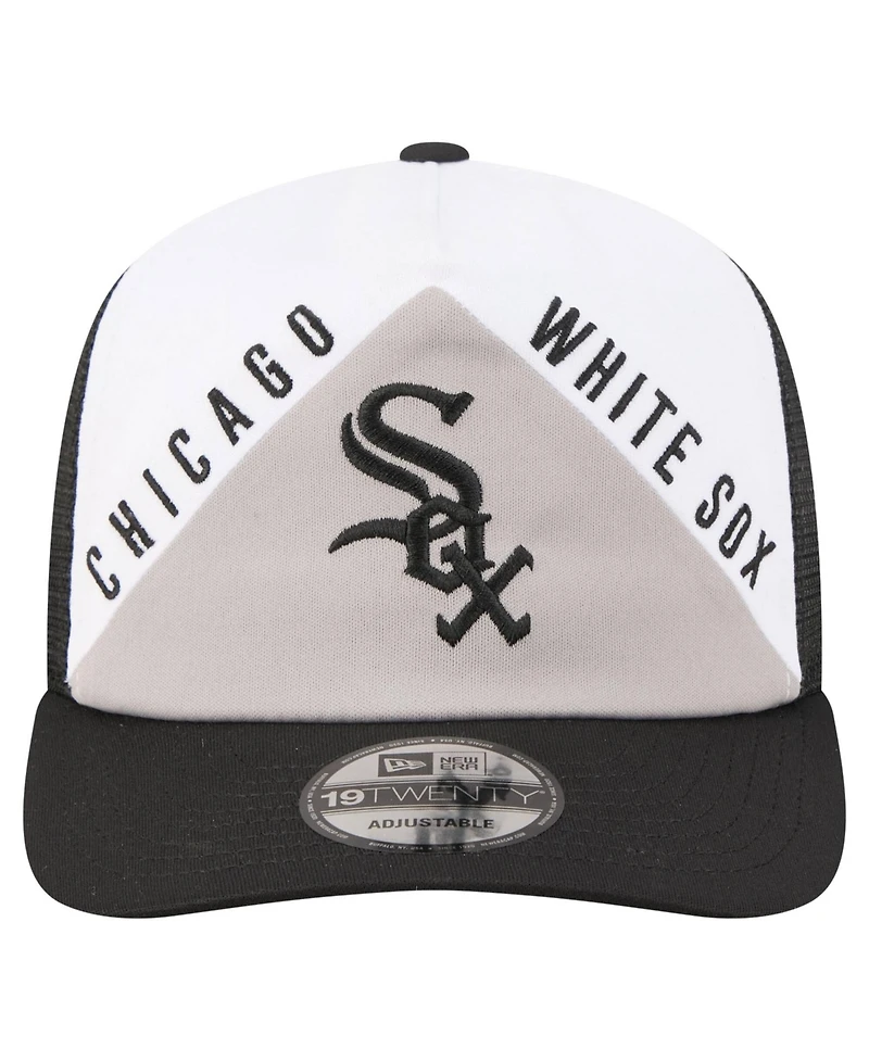 New Era Men's White/Black Chicago White Sox Retro Cut 19TWENTY Adjustable Trucker Hat