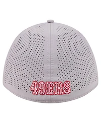 New Era Men's Gray San Francisco 49ers Perforated 39THIRTY M-Crown Flex Hat