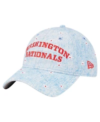 New Era Women's Light Blue Washington Nationals Daisy All Over 9TWENTY Adjustable Hat